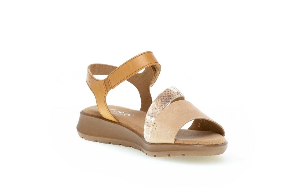 Gabor Sandale Riemchensandale Leder beige 62.491.52 6 | caramel/beige/c | H