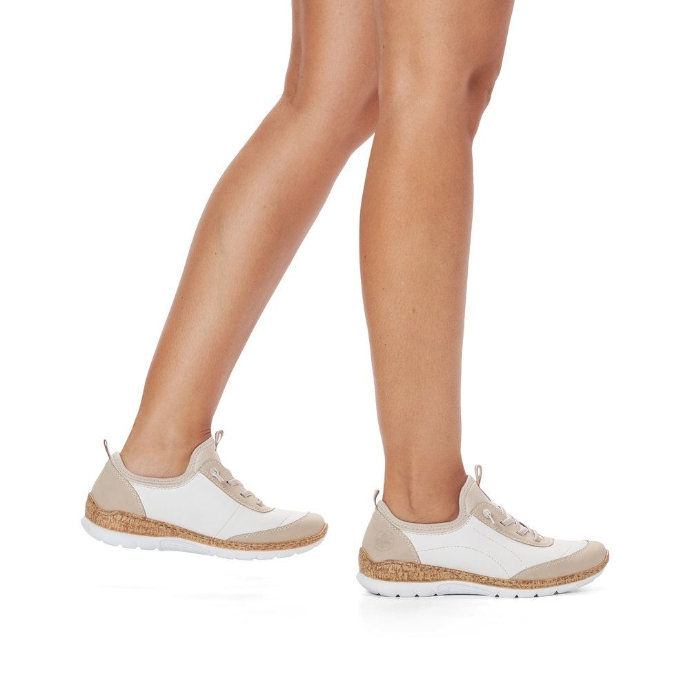 Rieker Antistress Damen Slipper Memosoft Decksohle beige S13 N4253-80 