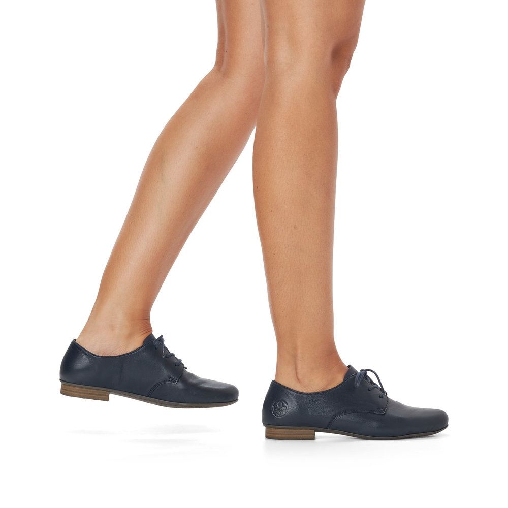 Rieker Antistress Damen Schnürschuh Leder klassisch blau S13 51900-14 