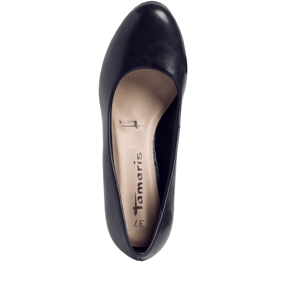 Tamaris Pumps Stiletto- Absatz TOUCHit Fußbett old rose und schwarz S12 1-1-22444-28 