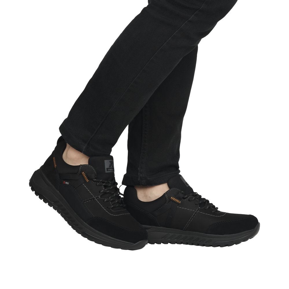Rieker Evolution Herren Sneaker Rauleder TEX- Membran Wechselfußbett Komfortweite schwarz S23 U0100-00 