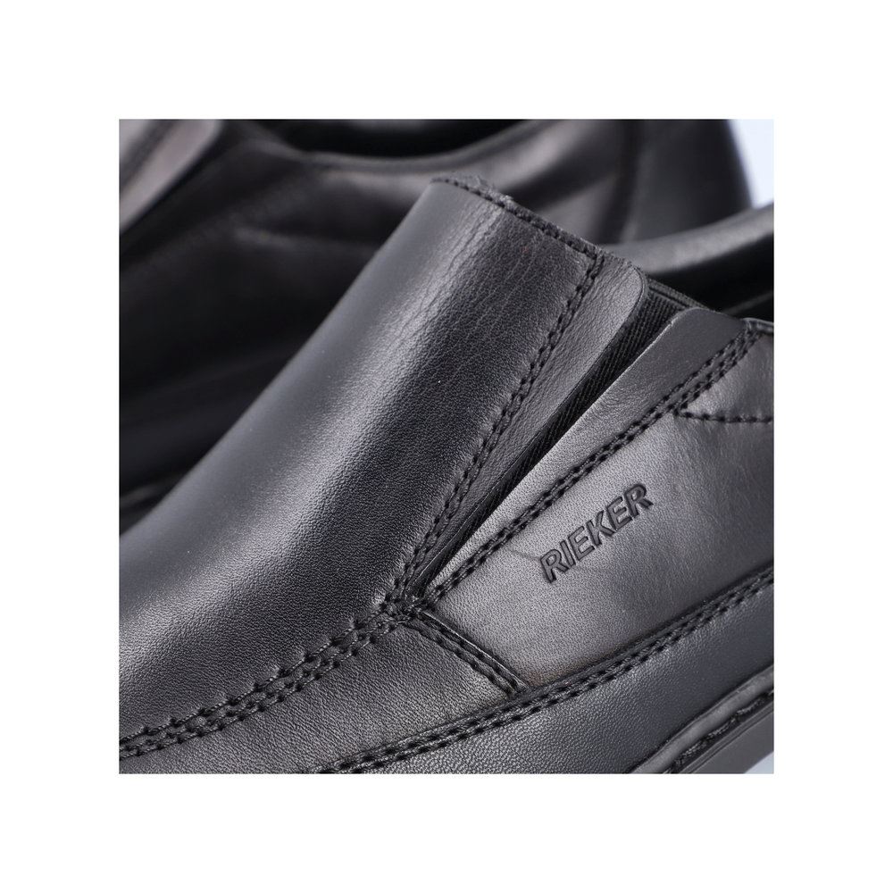 Rieker Antistress Herren Slipper elegant Leder Extraweite- H schwarz S13 B0873-00 