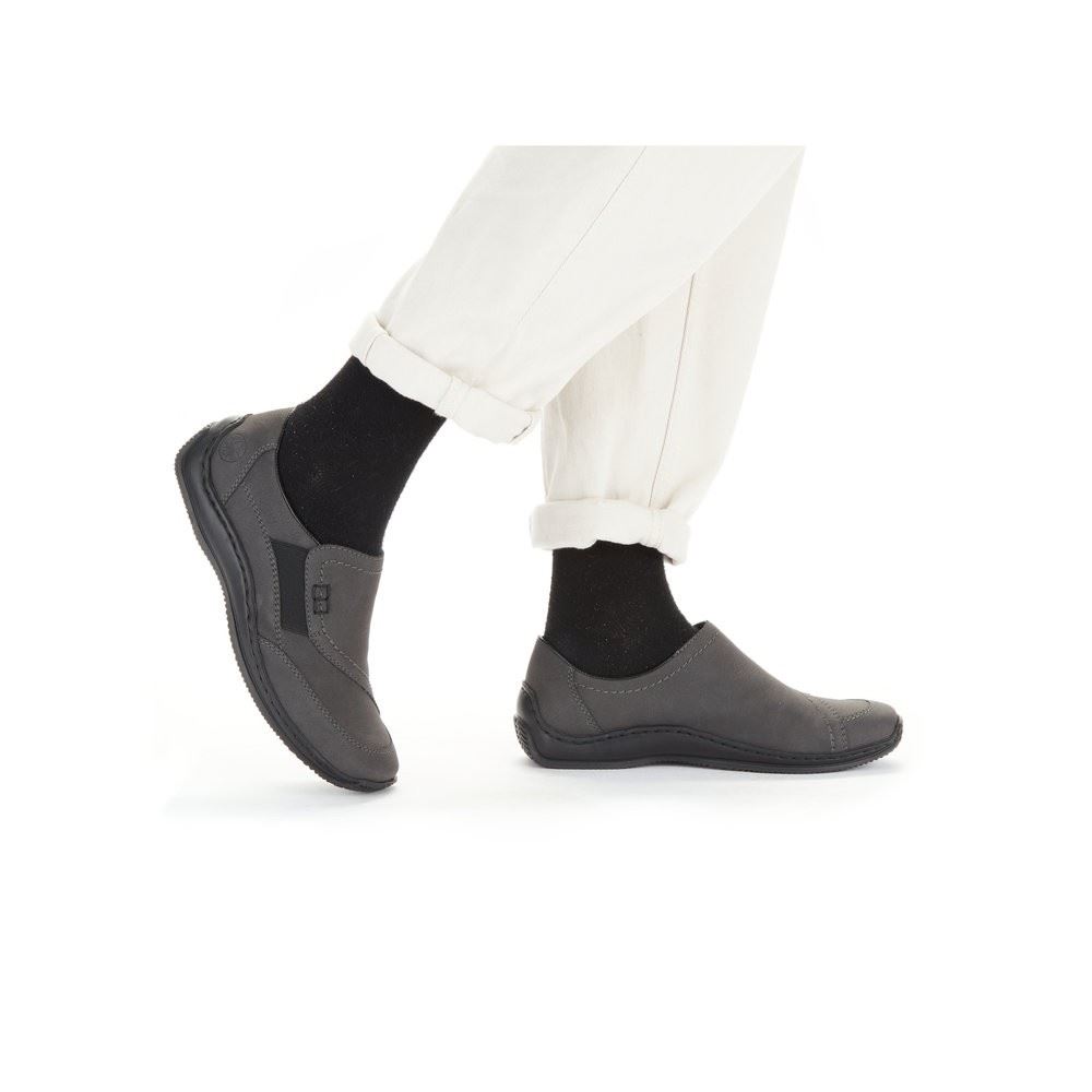 Rieker Antistress Damen Slipper Schlupfschuh grau S22 L1791-45 