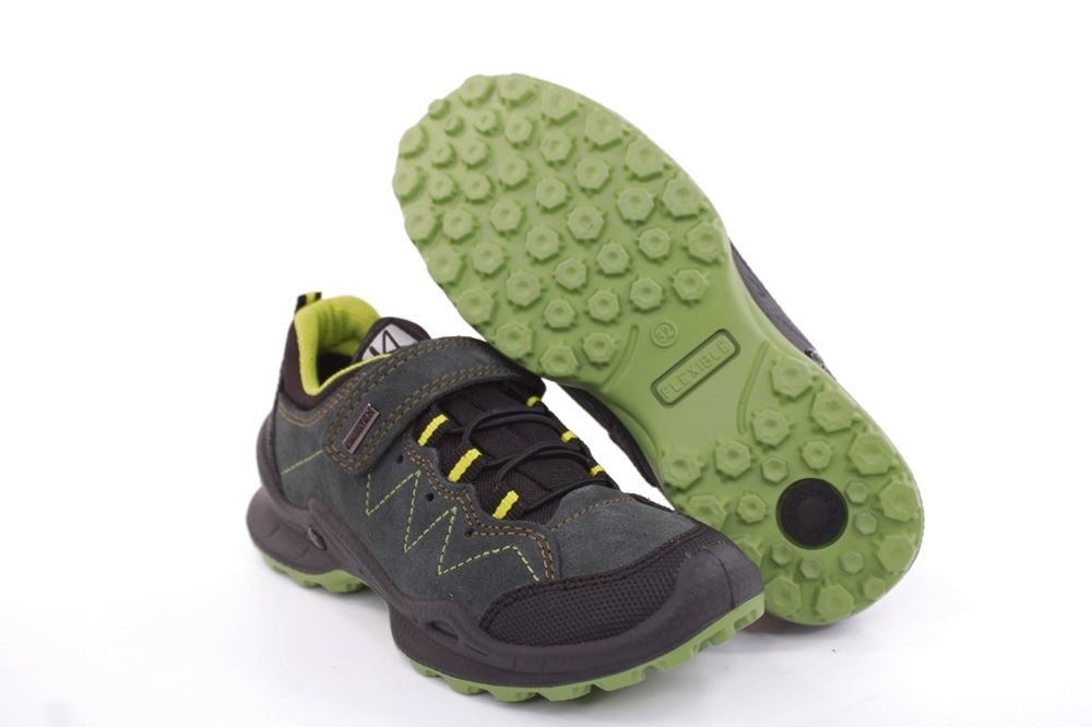 IMAC Kinder-Schuh Outdoor- Schuh Klettverschluss TEX- Membran grün, blau. grau S22 282338 33 | d.grün/grün | 