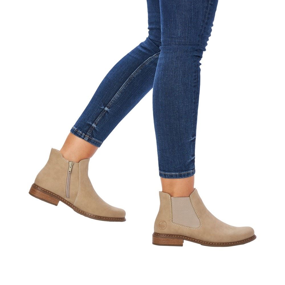 Rieker Antistress DameChelsea- Boots Stiefelette beige S22 Z4994-60 42 | porzellan/ginge | F
