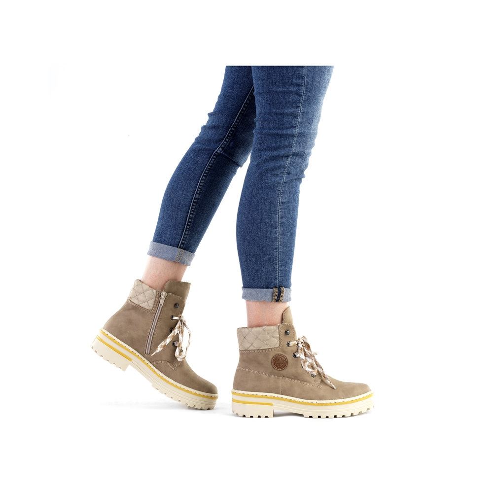 Rieker Antistress Schnürboot beige S21  Z8101-64 37 | fango/beige/mog | F