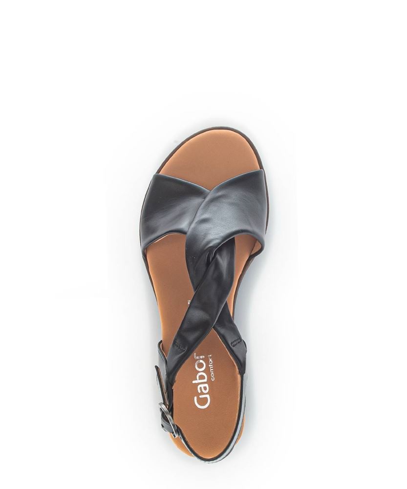 Gabor Sandalette Keilabsatz schwarz S13  22.751.27 