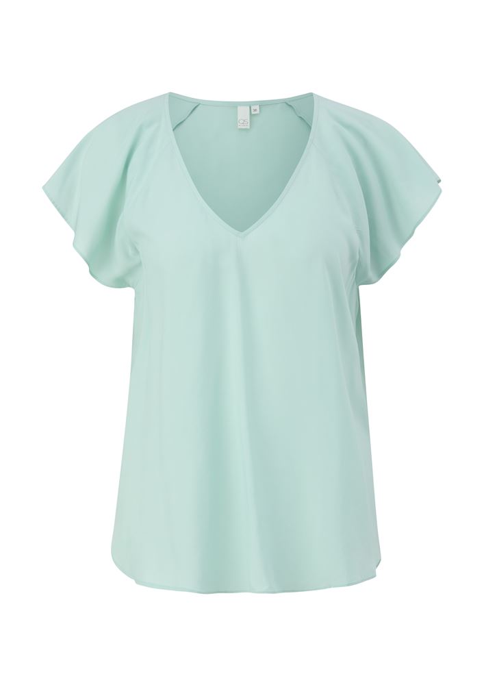 QS designed by Viskosebluse mit V-Ausschnitt S13 2132616 