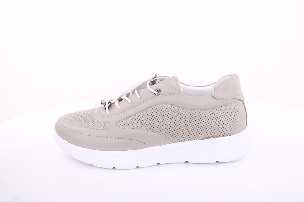 PETER ERIKSON Damen Sneaker Leder Wechsel- Fußbett gelb, grau S13 231508 