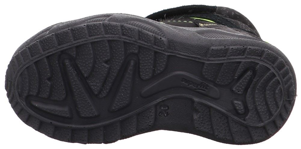 Superfit GLACIER Weit Stiefel Gore Tex Schwarz/gelb weite Form 09227 