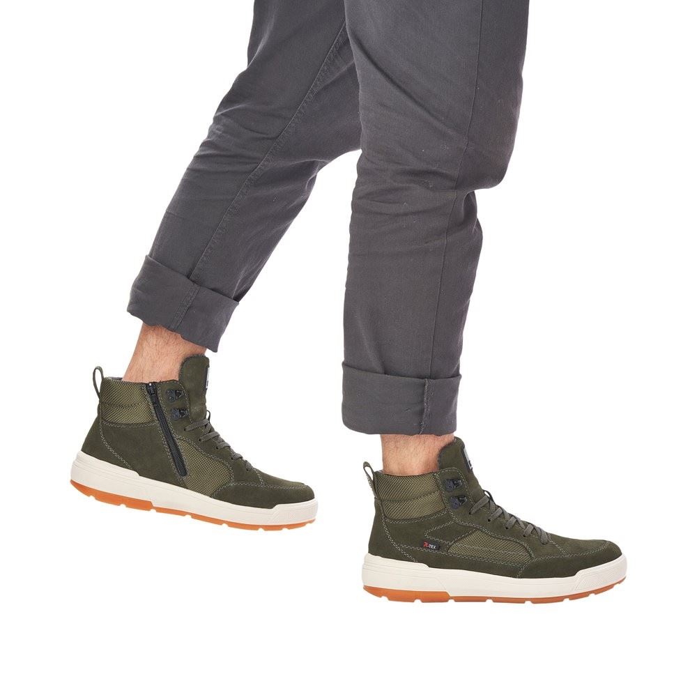 Rieker EVOLUTION Herren Sneaker High Schnürschuh TEX- Membran grün S22 U0069-54 