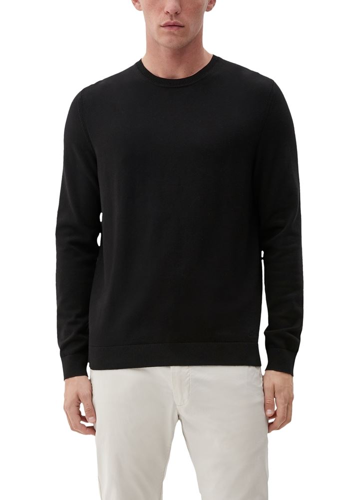 s.Oliver Herren Feinstrickpullover Rippbündchen Baumwolle blau,schwarz S22 2121351 XXL | 79W0 GREEN | 