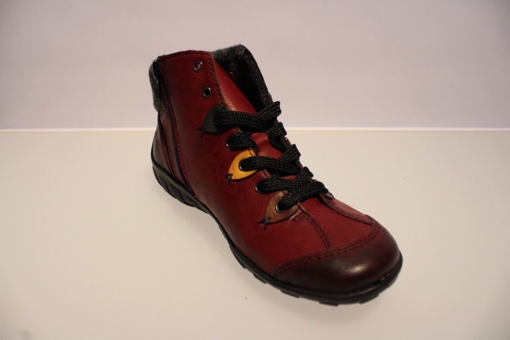 Rieker Schnürschuh  Wechselfußbett Reißverschluss L6513 