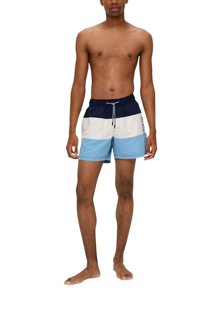 QS designed by Badehose mit Streifen rot, blau S13  2132437 