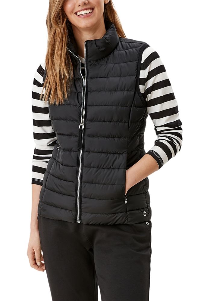 s.Oliver Damen Steppweste Stehkragen grün,blau,schwarz S22 2116408 