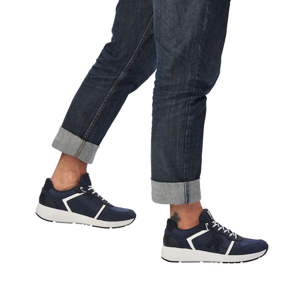 Rieker R- Evoluition Herren Sneaker blau S12 07001-14 46 | uniform/uniform | G