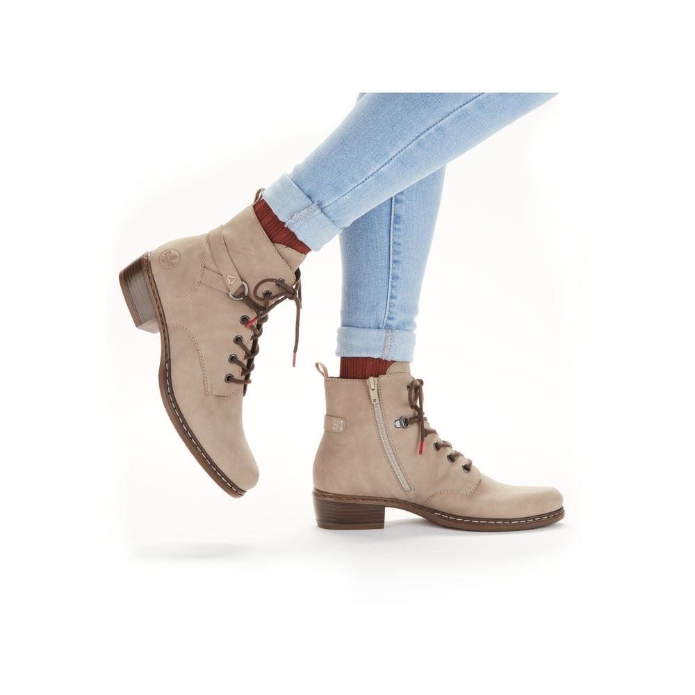 Rieker Antistress Damen Schnürstiefelette klassisch grau S22 Y0820-64 