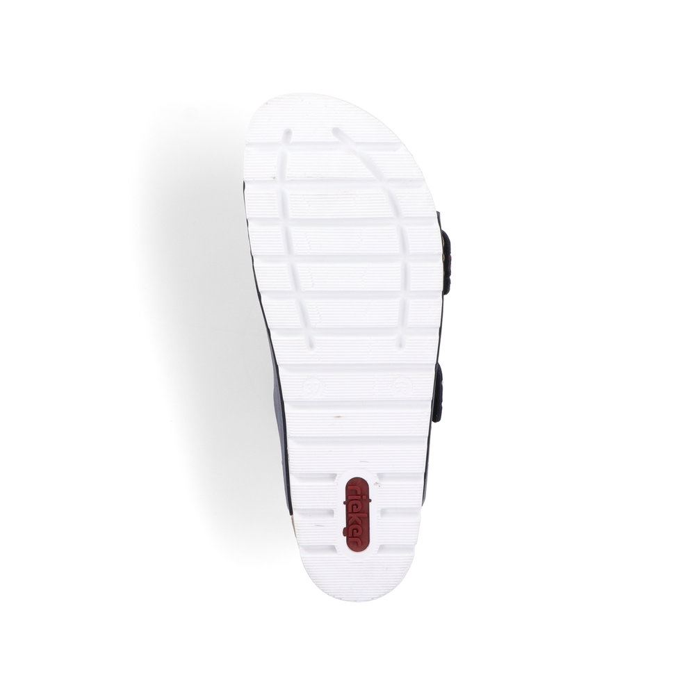 Rieker Damen Pantoletten marineblau Plateausohle S13  69550-14 
