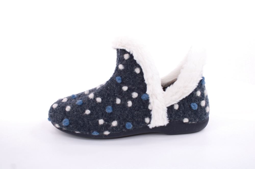 s`knöpfli Damen Schlupfhausschuh rosa, blau S22 Z27751 
