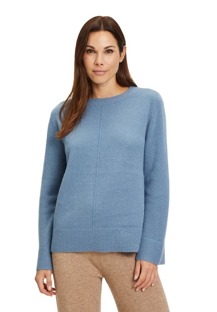 Betty Barclay Feinstrickpullover Rundhalsausschnnitt blau, lila S22 57411165 