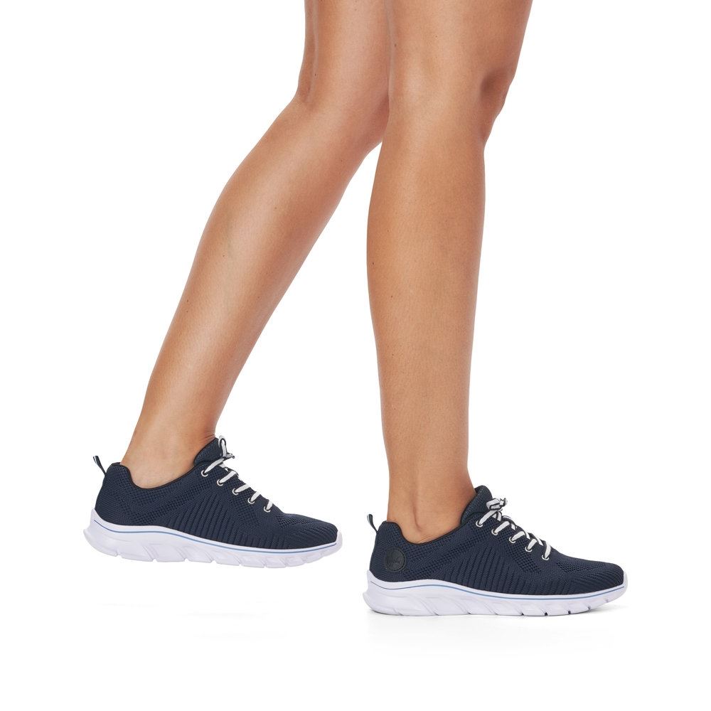 Rieker Antistress Damen Sneaker Sportschuh Wechselfußbett blau S13 54022-14 