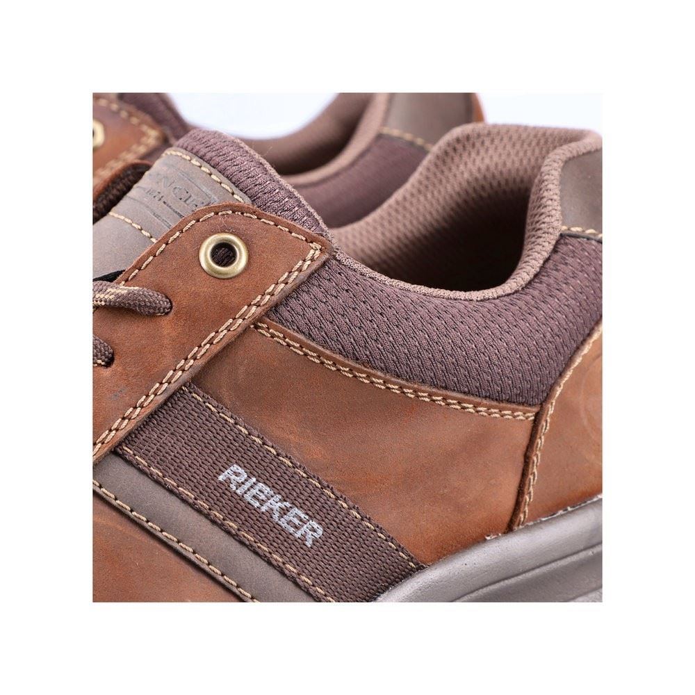 Rieker Antistress Herren Schnürhalbschuh Sneaker Veloursleder braun S22 14811-22 43 | noce/moro/kaffe | H