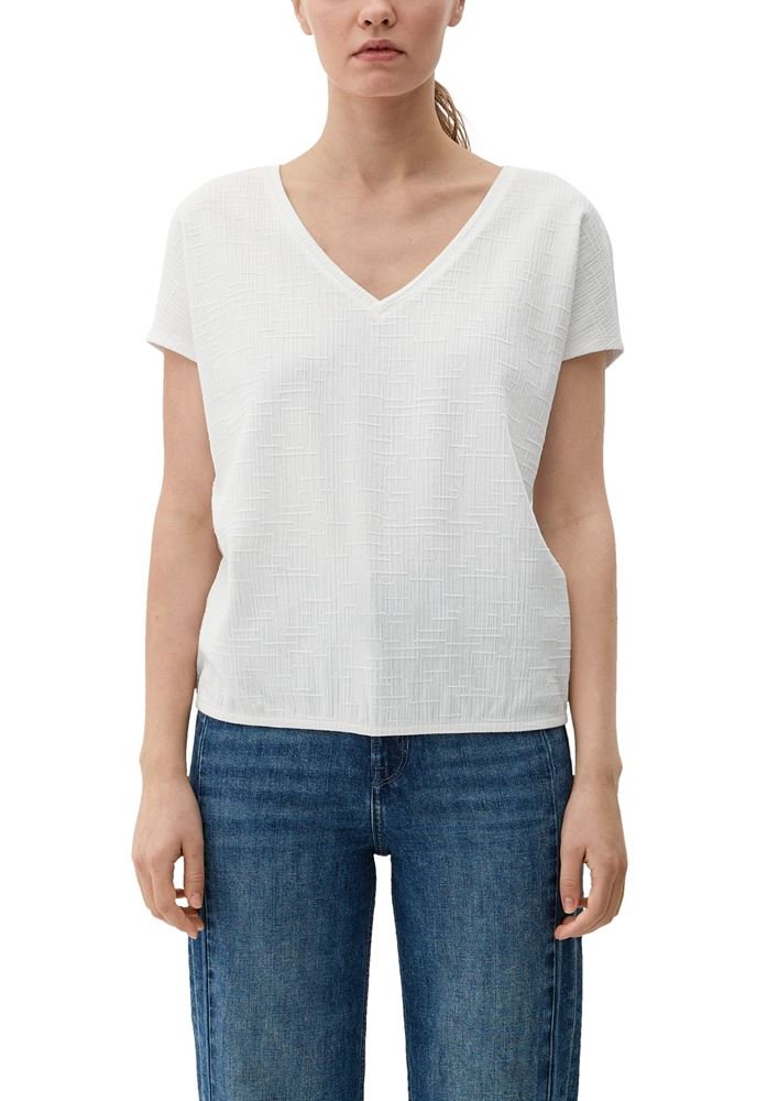 s.Oliver T-Shirt mit Fledermausärmeln weiß, grün, schwarz S13  2130700 