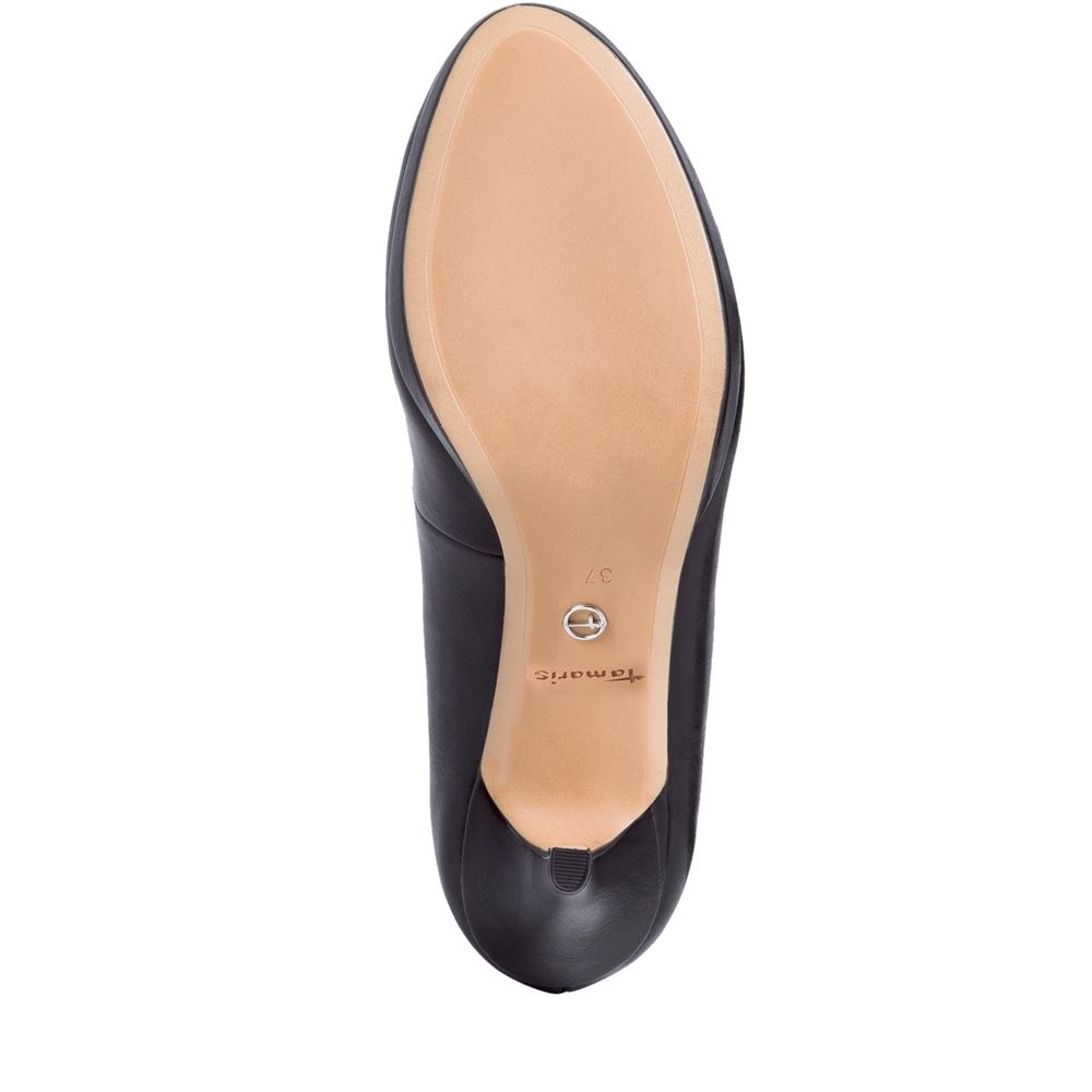 Tamaris Pumps Stiletto- Absatz TOUCHit Fußbett old rose und schwarz S12 1-1-22444-28 