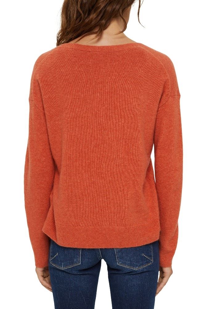 ESPRIT V-Neck-Pullover mit Wolle 991EE1I325 