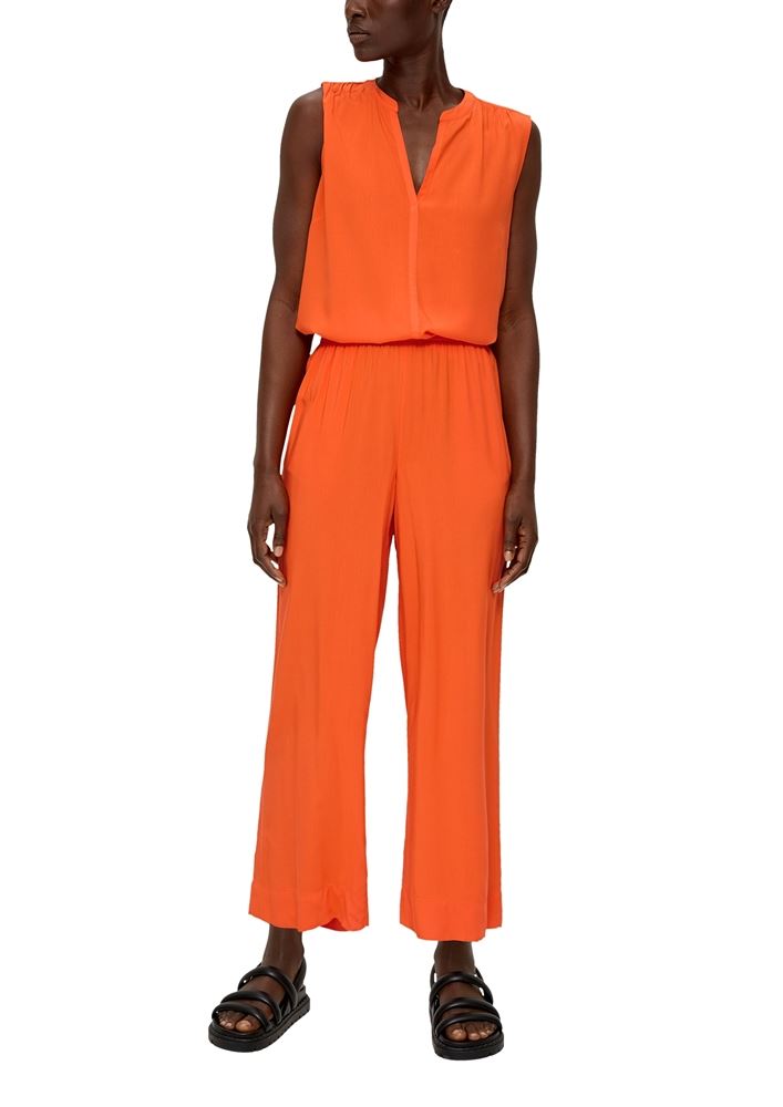s.Oliver Viskosebluse mit Raffung weiß, orange S13  2131743 