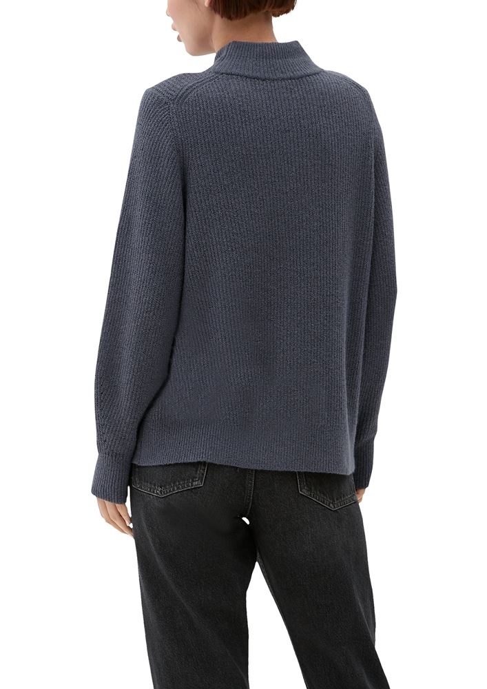 s.Oliver Damen Strickpullover Turtelneck Stehkragen weite Ärmel rosa, blau, schwarz S22  2123882 40 | 4082 LILAC/PINK | 