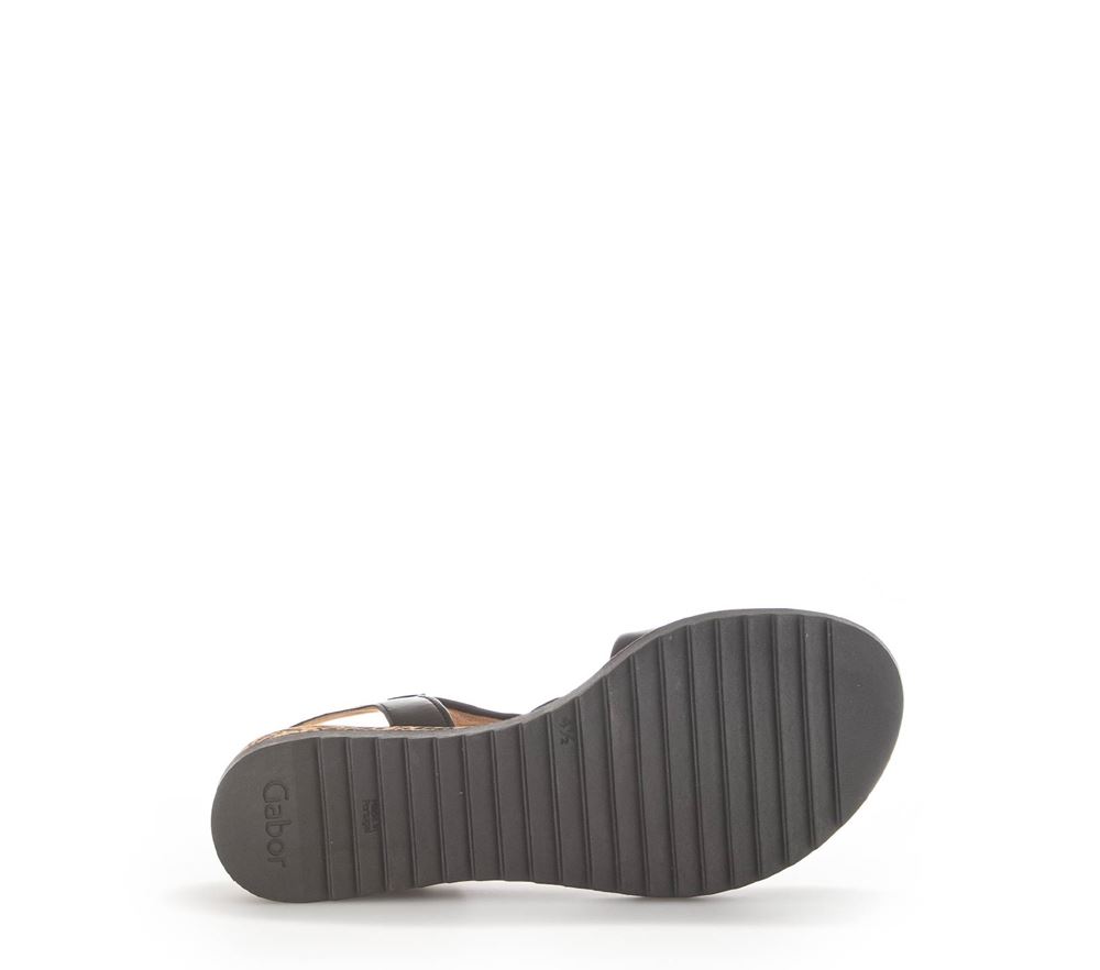 Gabor Sandalette Keilabsatz schwarz S13  22.751.27 