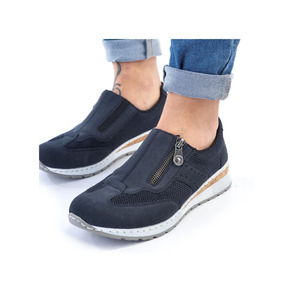 Rieker Antistress Damen Slipper Keilabsatz blau S13 54474-14 