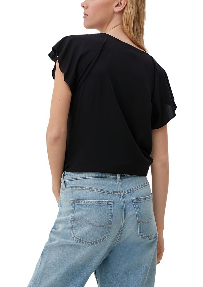 QS designed by Viskosebluse mit V-Ausschnitt S13 2132616 
