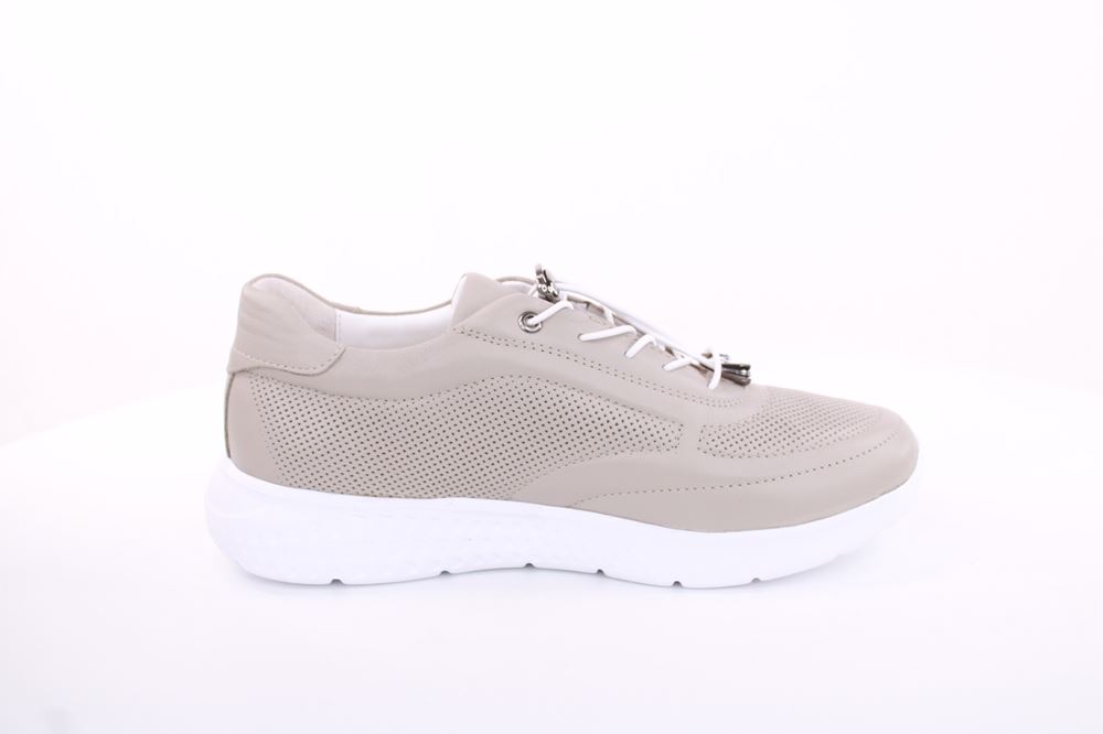 PETER ERIKSON Damen Sneaker Leder Wechsel- Fußbett gelb, grau S13 231508 