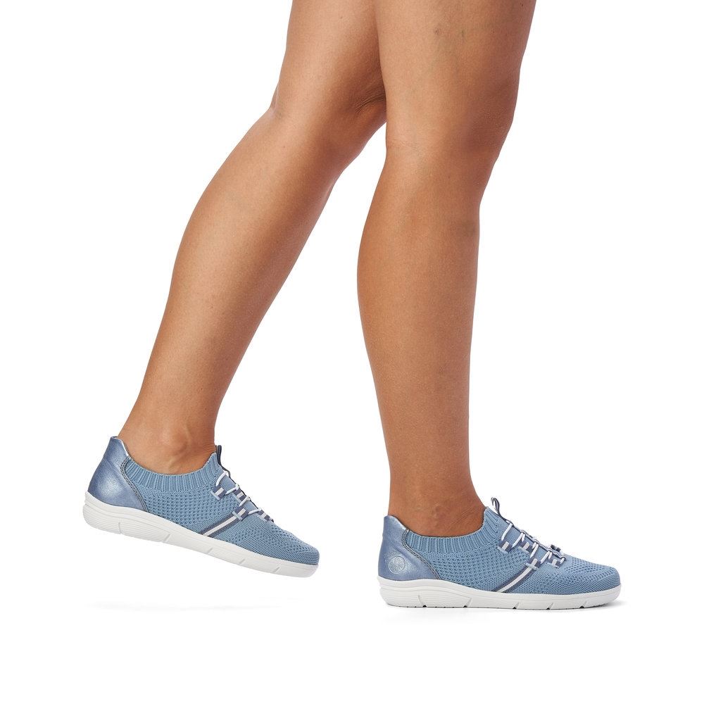 Rieker Antistress Damen Slipper Schlupfschuh sportlich Wechselfußbett blau S13 L7462-12 