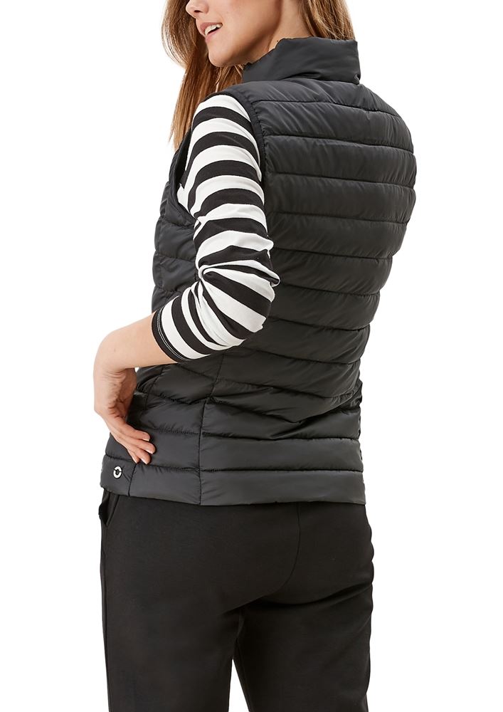 s.Oliver Damen Steppweste Stehkragen grün,blau,schwarz S22 2116408 