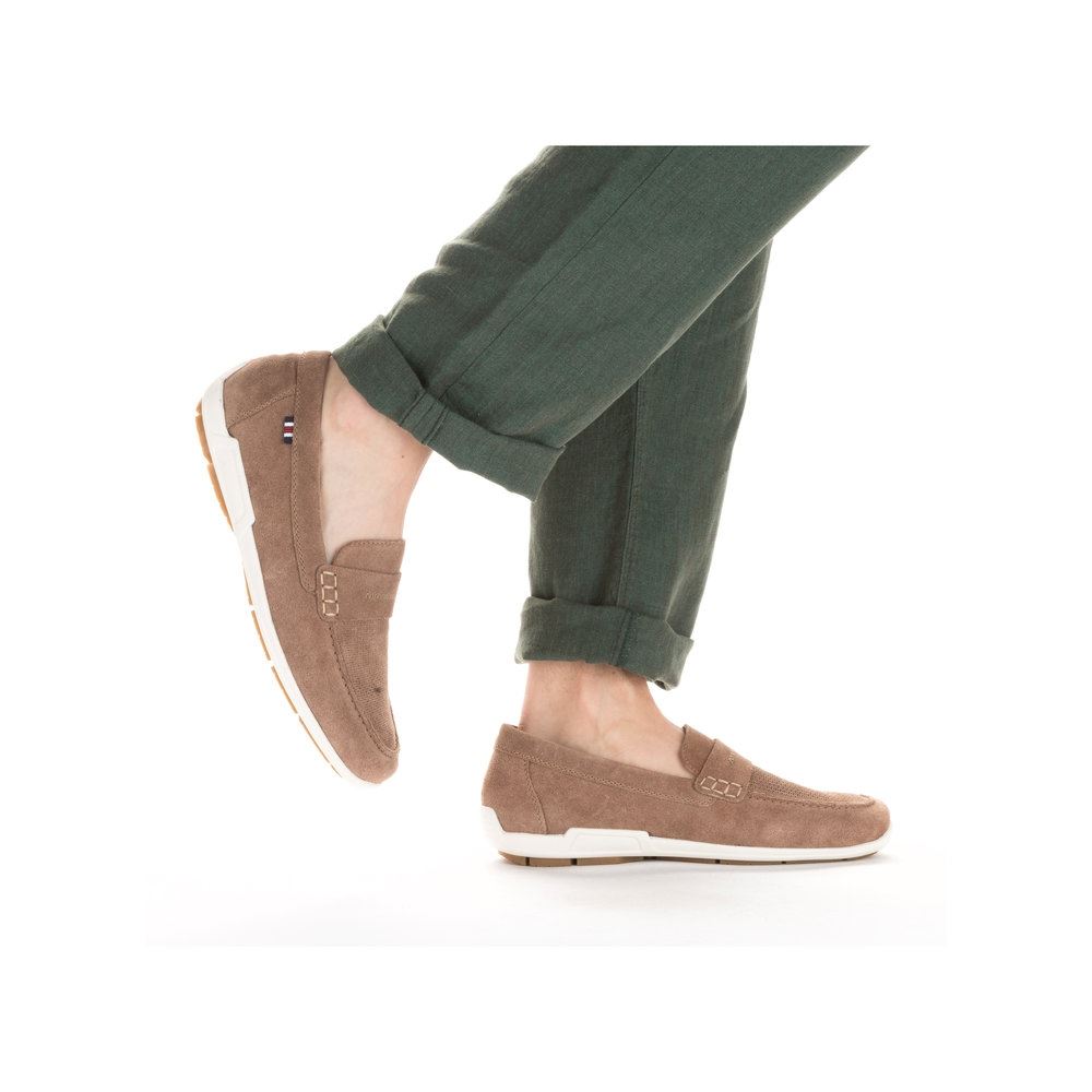 Rieker Antistress Slipper Rauleder beige S13 09050-64 