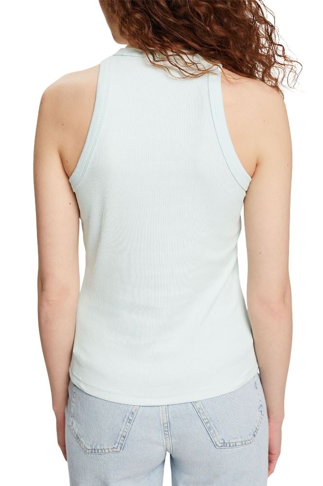 EDC Tank- Top gerippte Optik schwarz weiß blau S22 062CC1K301 S | C001 BLACK | 