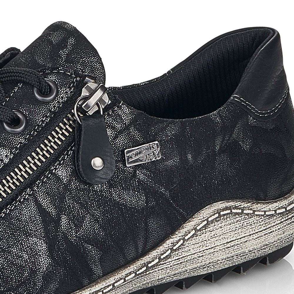 Remonte Halbschuh Sneaker Reißverschluss Tex - Membran schwarz kombi R1402-05 