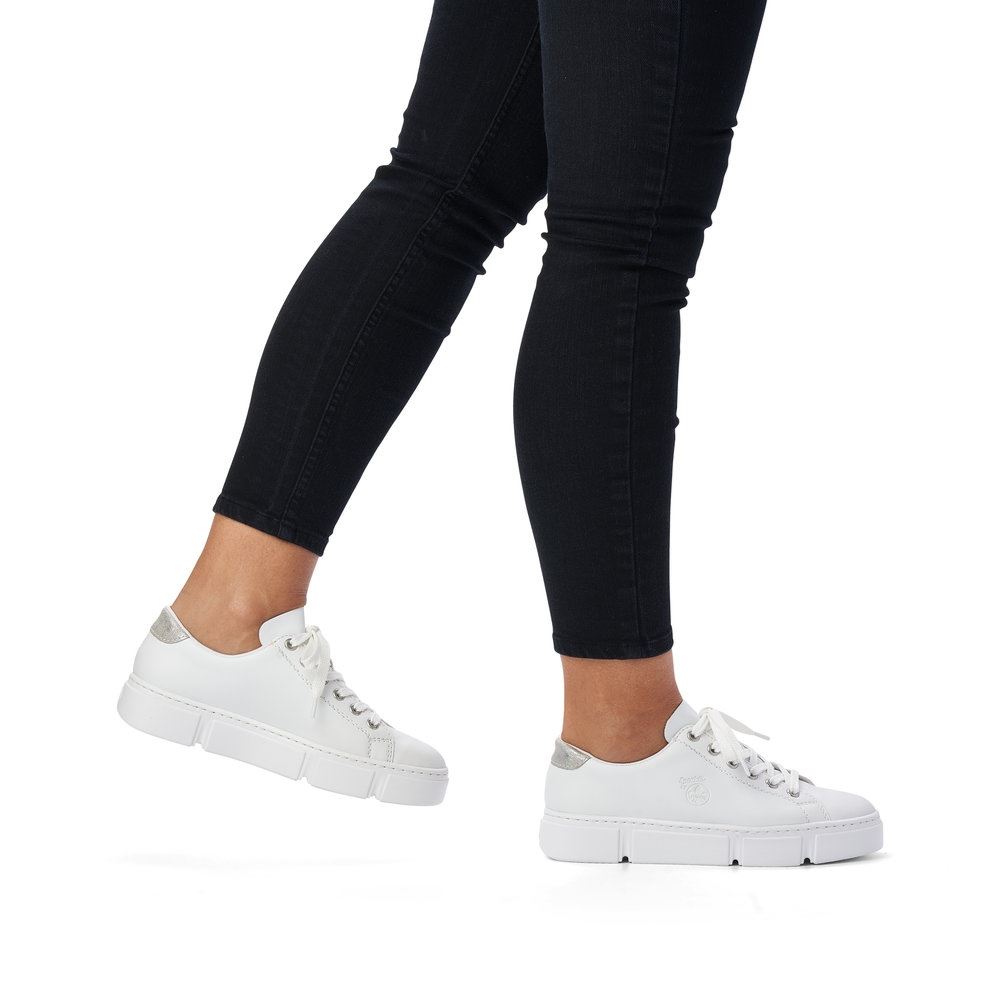 Rieker Antistress Damen Sneaker Schnürhalbschuh weiß S13 N59W1-80 