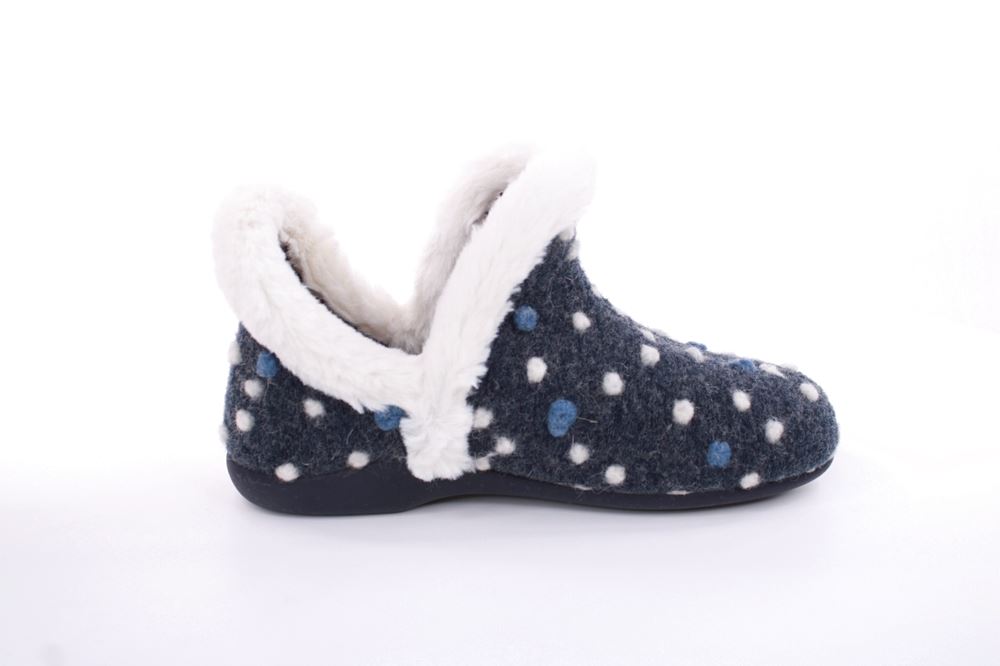 s`knöpfli Damen Schlupfhausschuh rosa, blau S22 Z27751 
