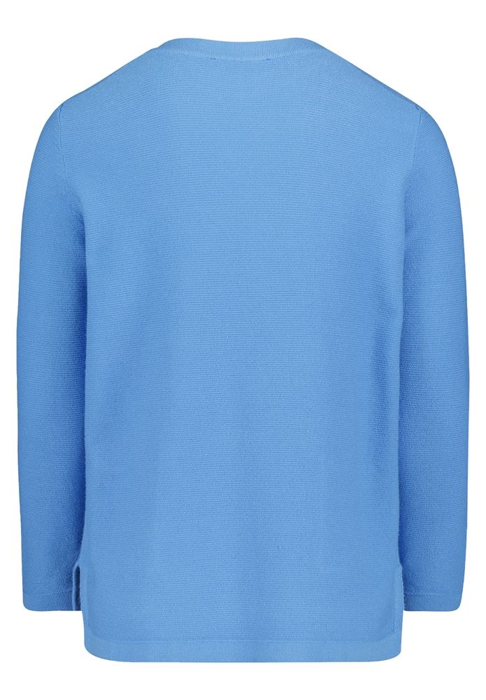 Betty Barclay Strickpullover U- Boot Ausschnitt aufgesetzten Taschen grau, rot,blau S22 57951026 36 | 8039 Pacific Co | 