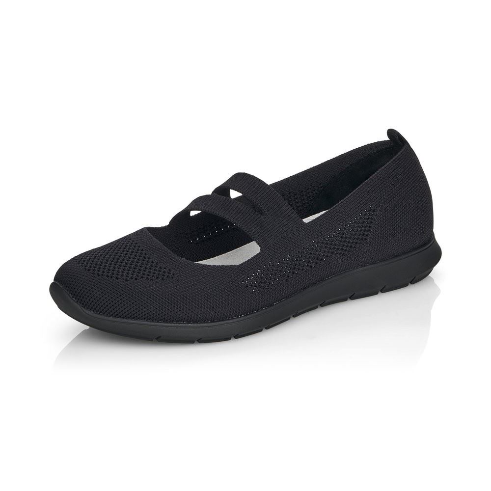 Remonte Damen Ballerinas schwarz R7102-01 