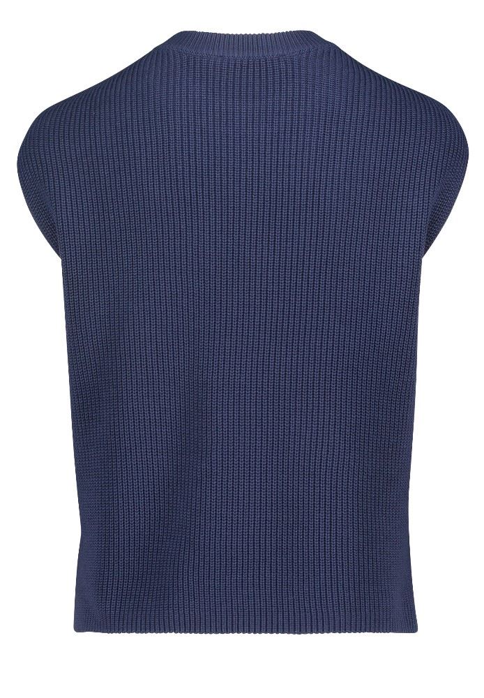 Betty Barclay Strickpullover Ärmellos blau und beige S22 58021081 