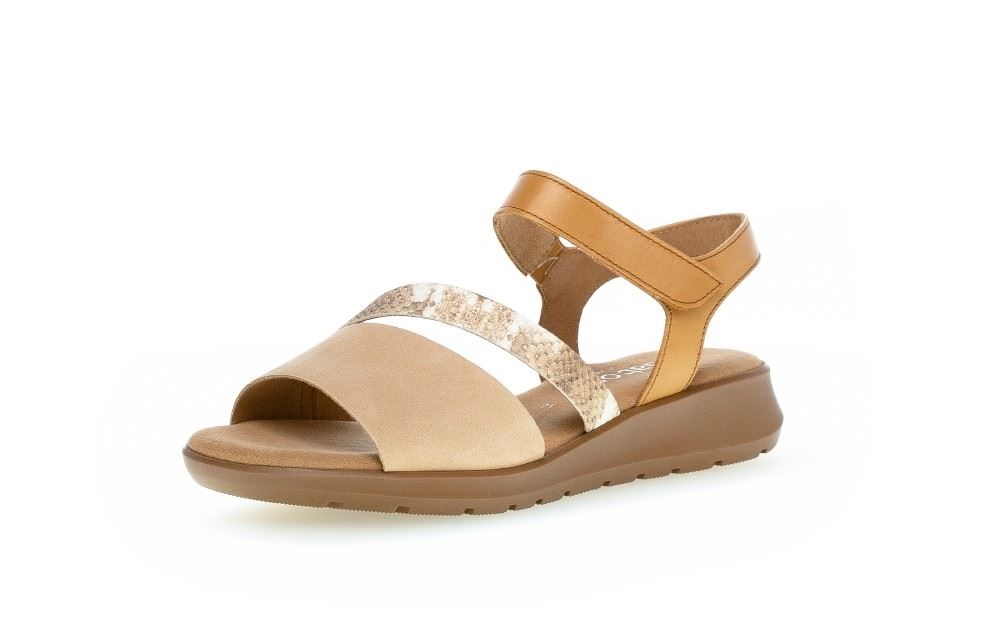 Gabor Sandale Riemchensandale Leder beige 62.491.52 6 | caramel/beige/c | H