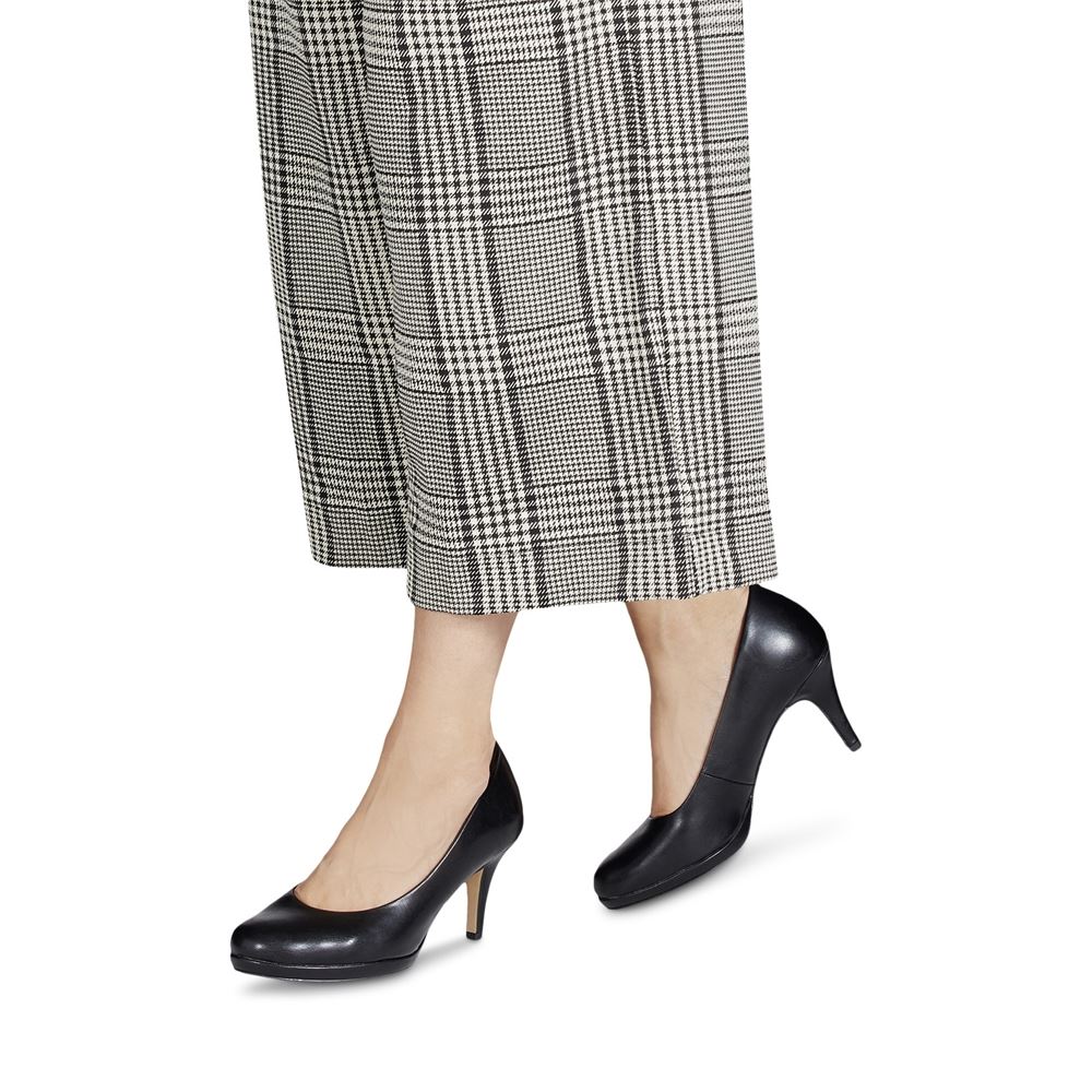Tamaris Pumps Stiletto- Absatz TOUCHit Fußbett old rose und schwarz S12 1-1-22444-28 