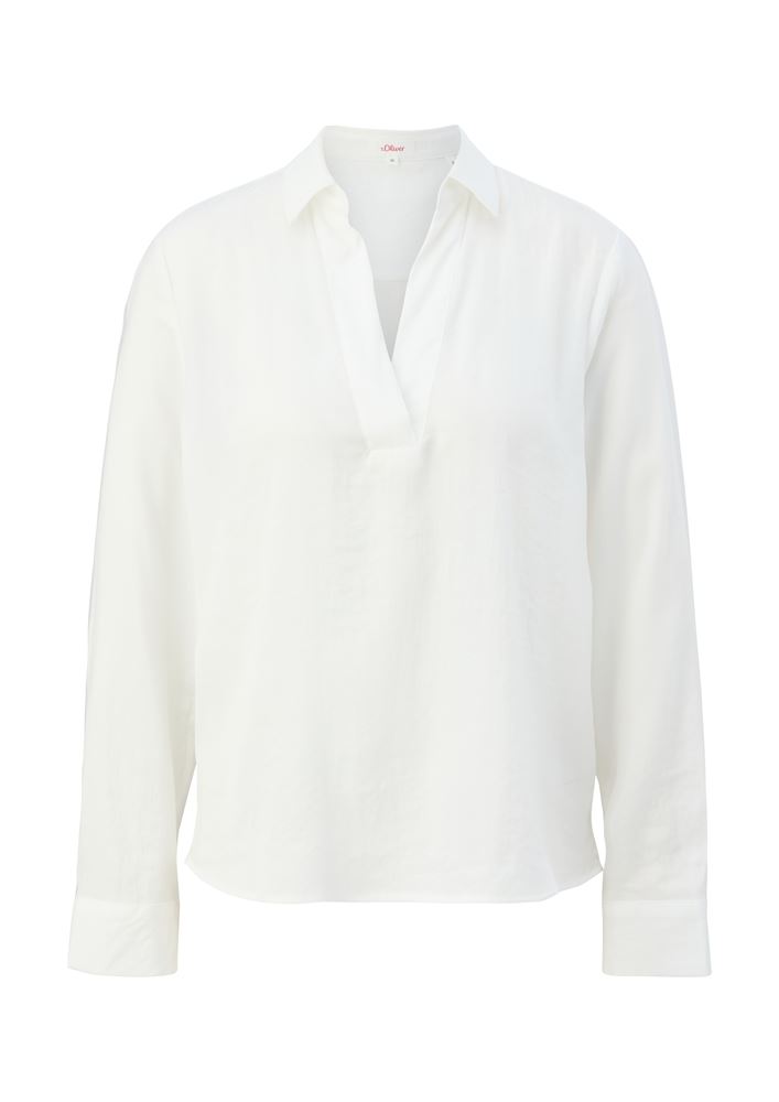 s.Oliver Bluse aus recyceltem Polyester S22  2124797 34 | 5659 BLUE | 