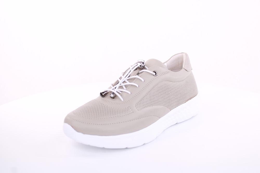 PETER ERIKSON Damen Sneaker Leder Wechsel- Fußbett gelb, grau S13 231508 