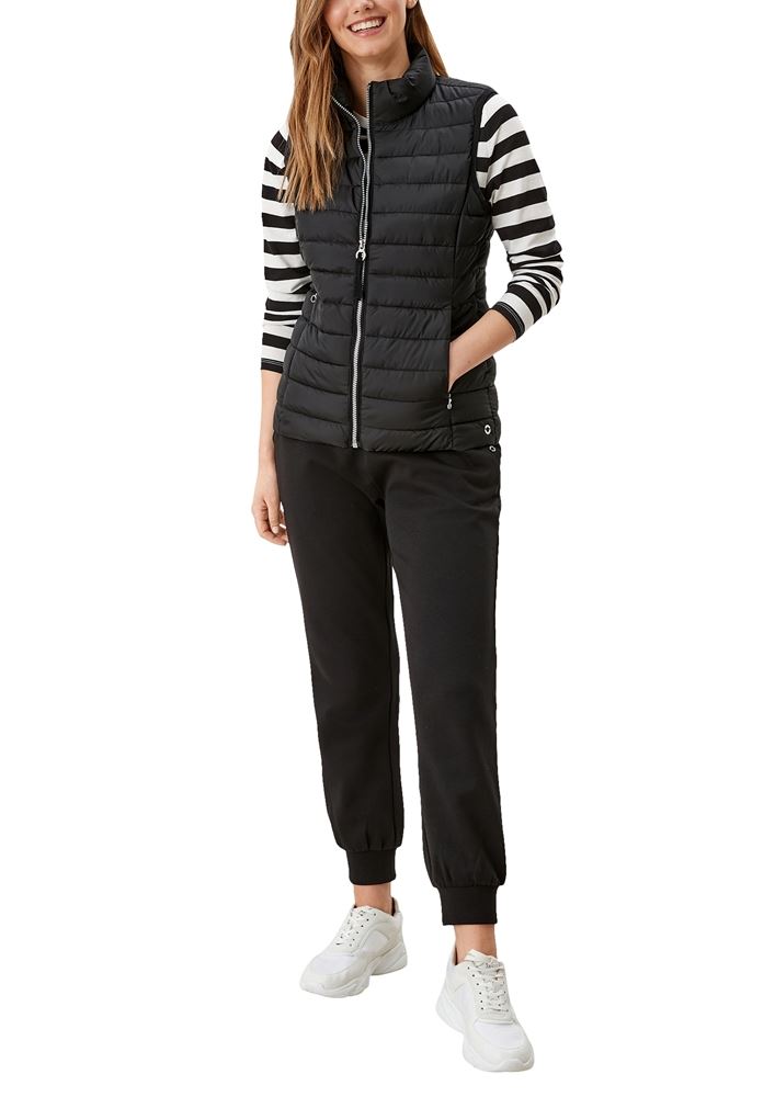 s.Oliver Damen Steppweste Stehkragen grün,blau,schwarz S22 2116408 